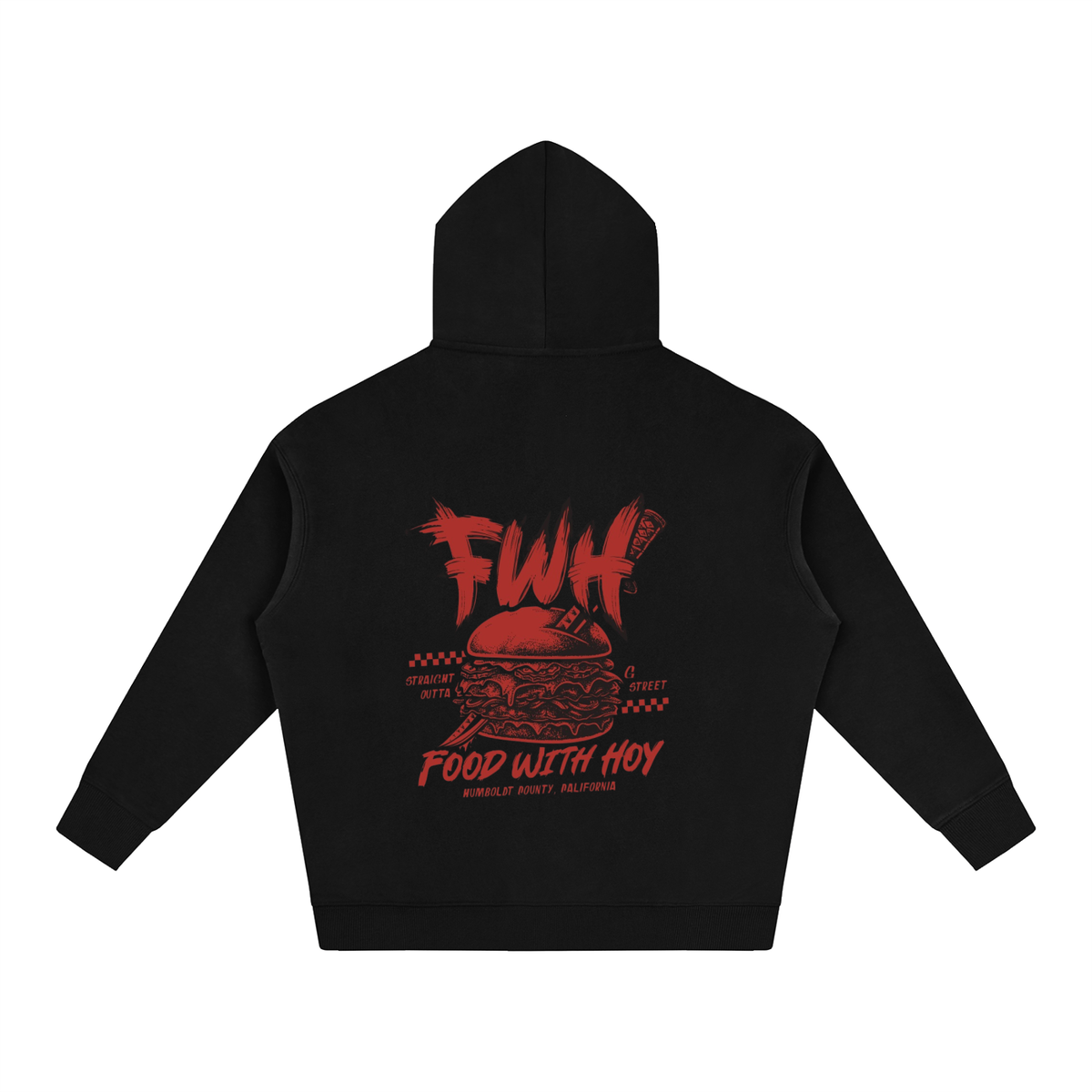 Oversize Fleeced Hoodie Samurai Burger