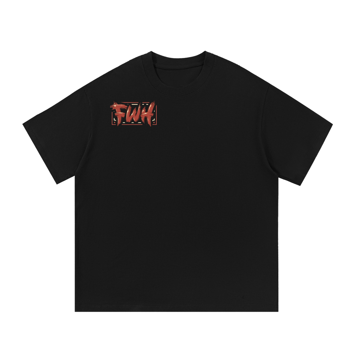Essential Cotton T-shirt pop up tee black