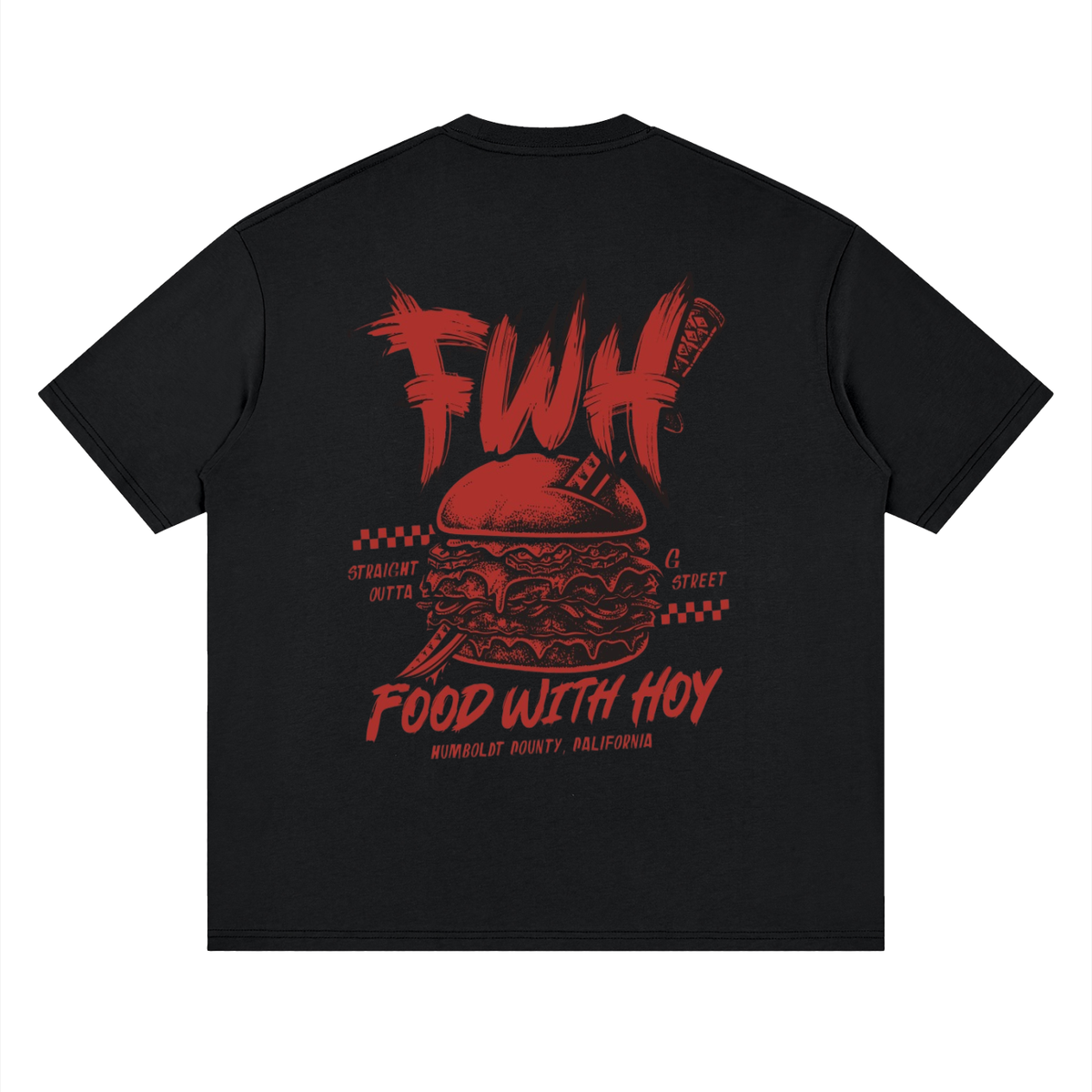Samurai Burger Streetwear Loose Drop Shoulder T-Shirt Samurai Burger